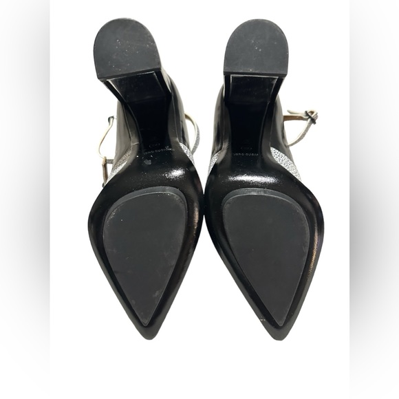 Women genuine PHILLIP LIM chunky heels shoes 35.5 5 black white two tone - Picture 5 of 13